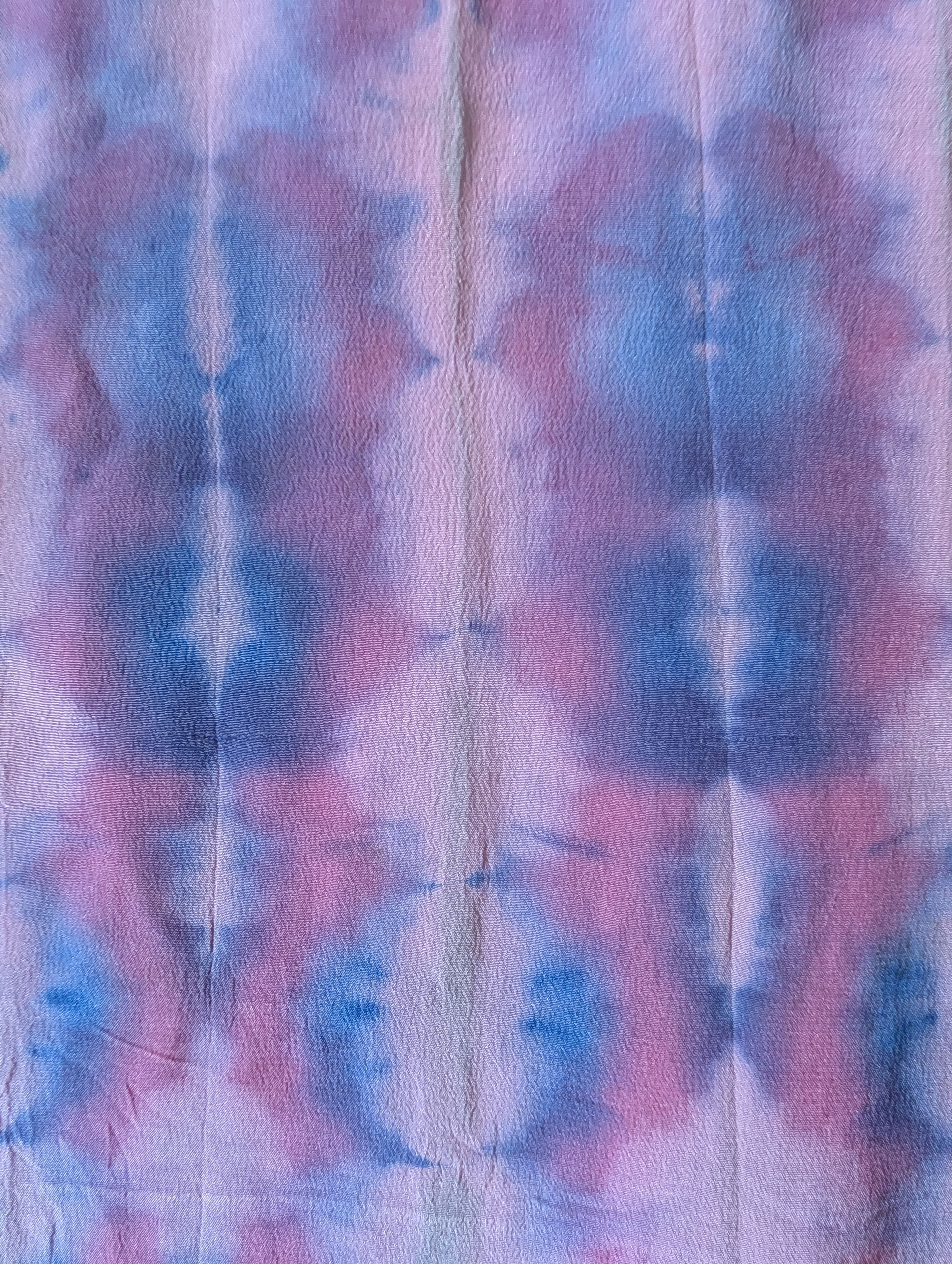 Zoom silk fabric tie and dye purple and pink The Eternal The Murmur  long silk embroidery jacket Yayavara Creation